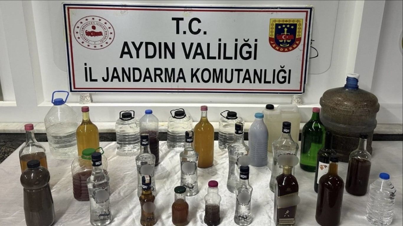 ÇİNE'DE KAÇAK ALKOL OPERASYONU