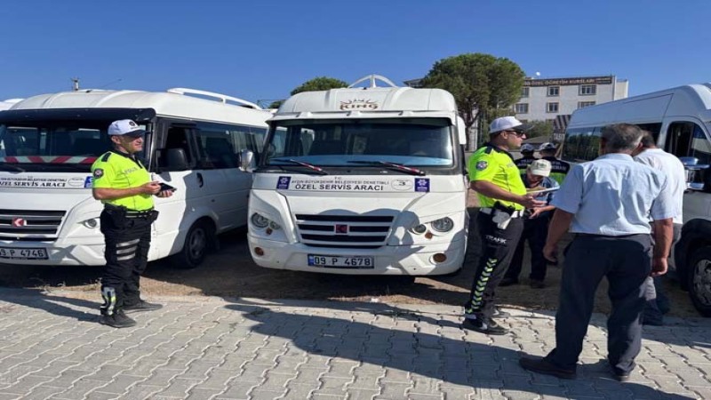 Çine'de Okul Servisleri Denetlendi