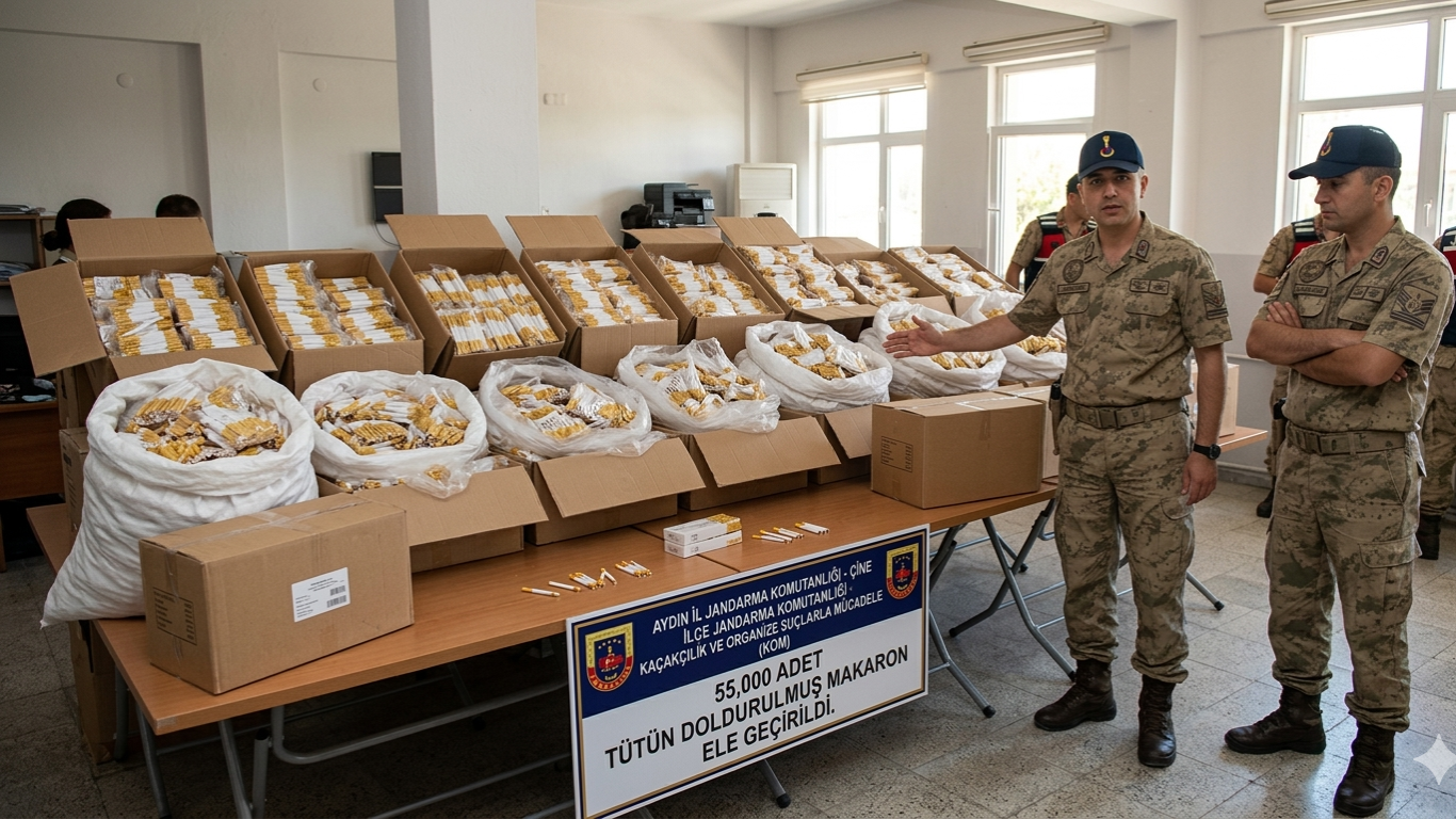 Çine Yolunda Şok Baskın: Binlerce Kaçak Makaron Araçtan Çıktı