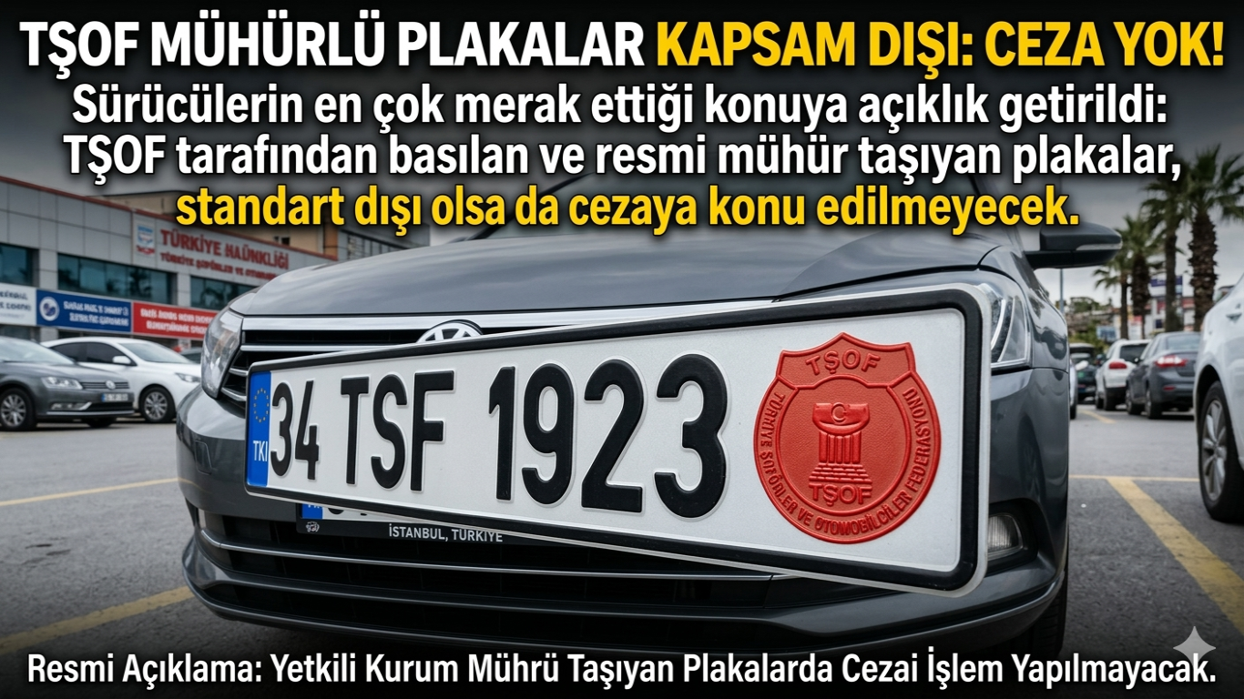 FLAŞ: TŞOF Mühürlü Plakası Olana Ceza Yok! APP Düzenlemesinde Kritik Detay