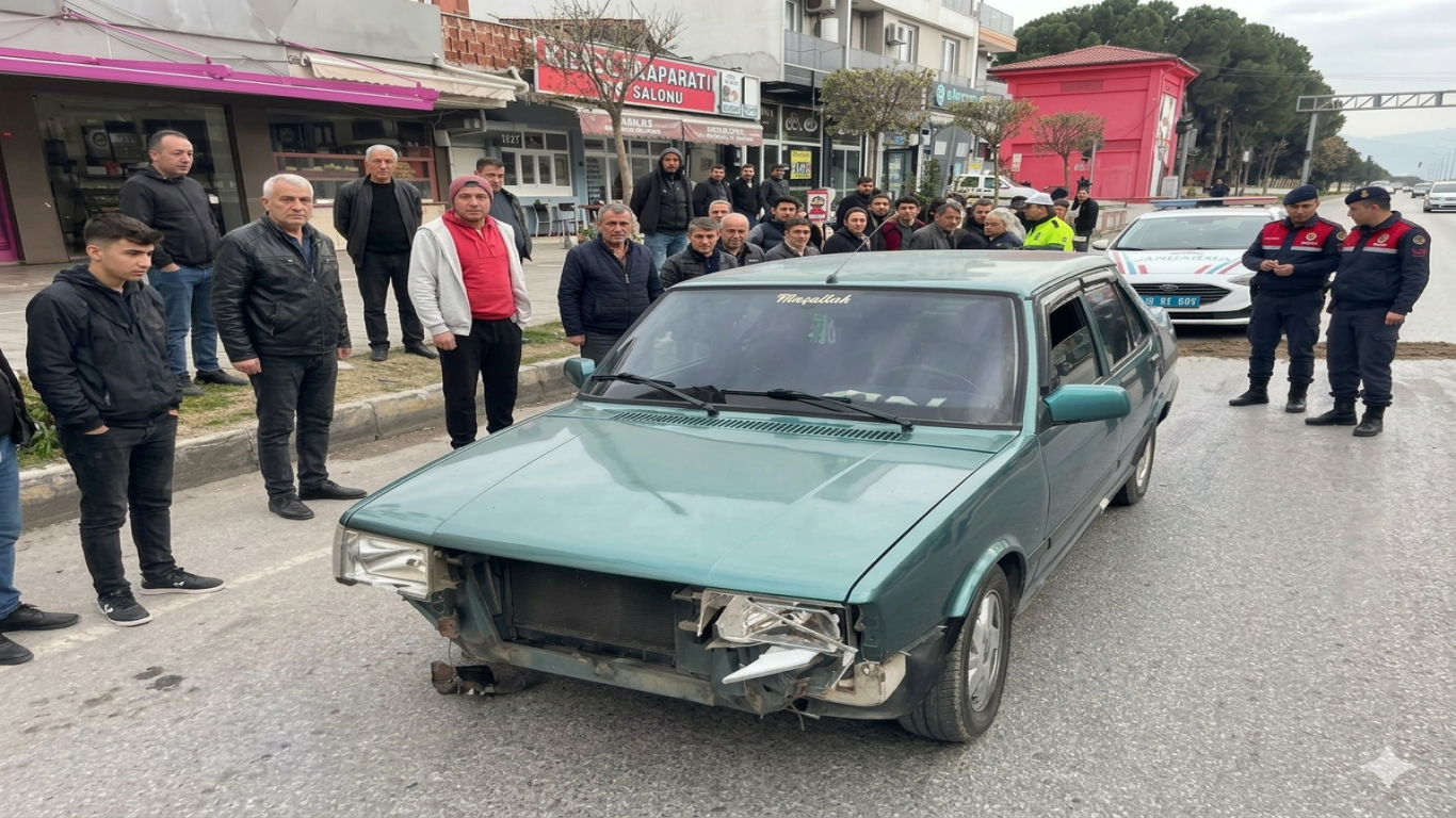 Çine’de Korkutan Kaza: Otomobil Takla Attı!