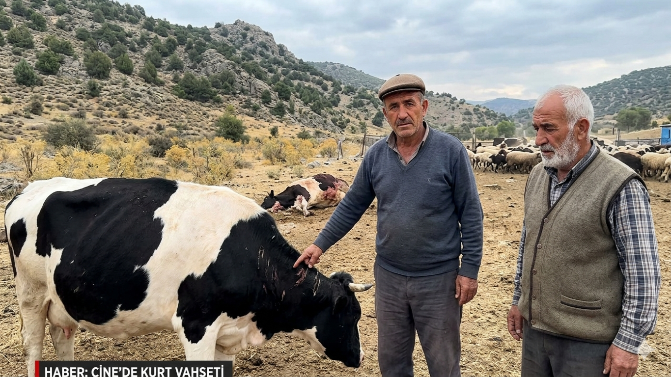 Çine’de Kurt Kabusu Dinmiyor: Bir Gecede 3 Hayvan Hedef Oldu!