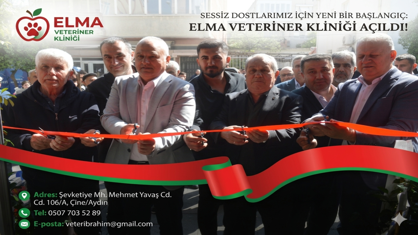 Çine’de Modern Bir Adres: Elma Veteriner Kliniği Törenle Açıldı