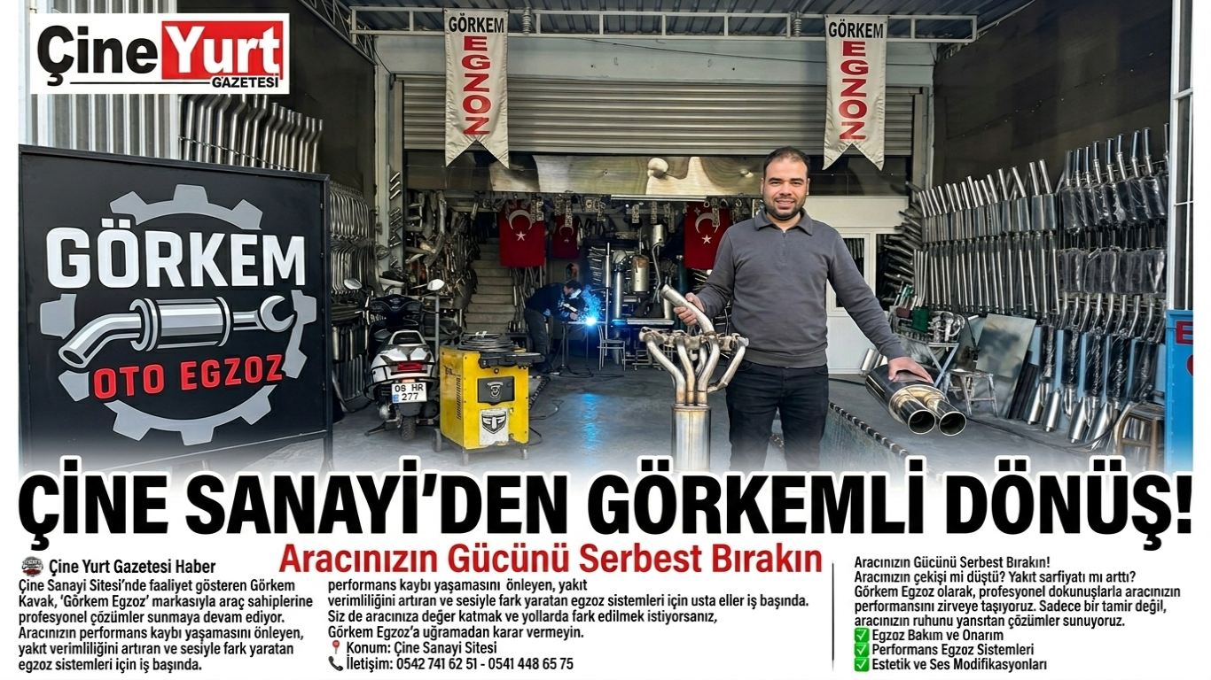 Çine Sanayi’de Profesyonel Dokunuş: Görkem Egzoz Performansı Zirveye Taşıyor!