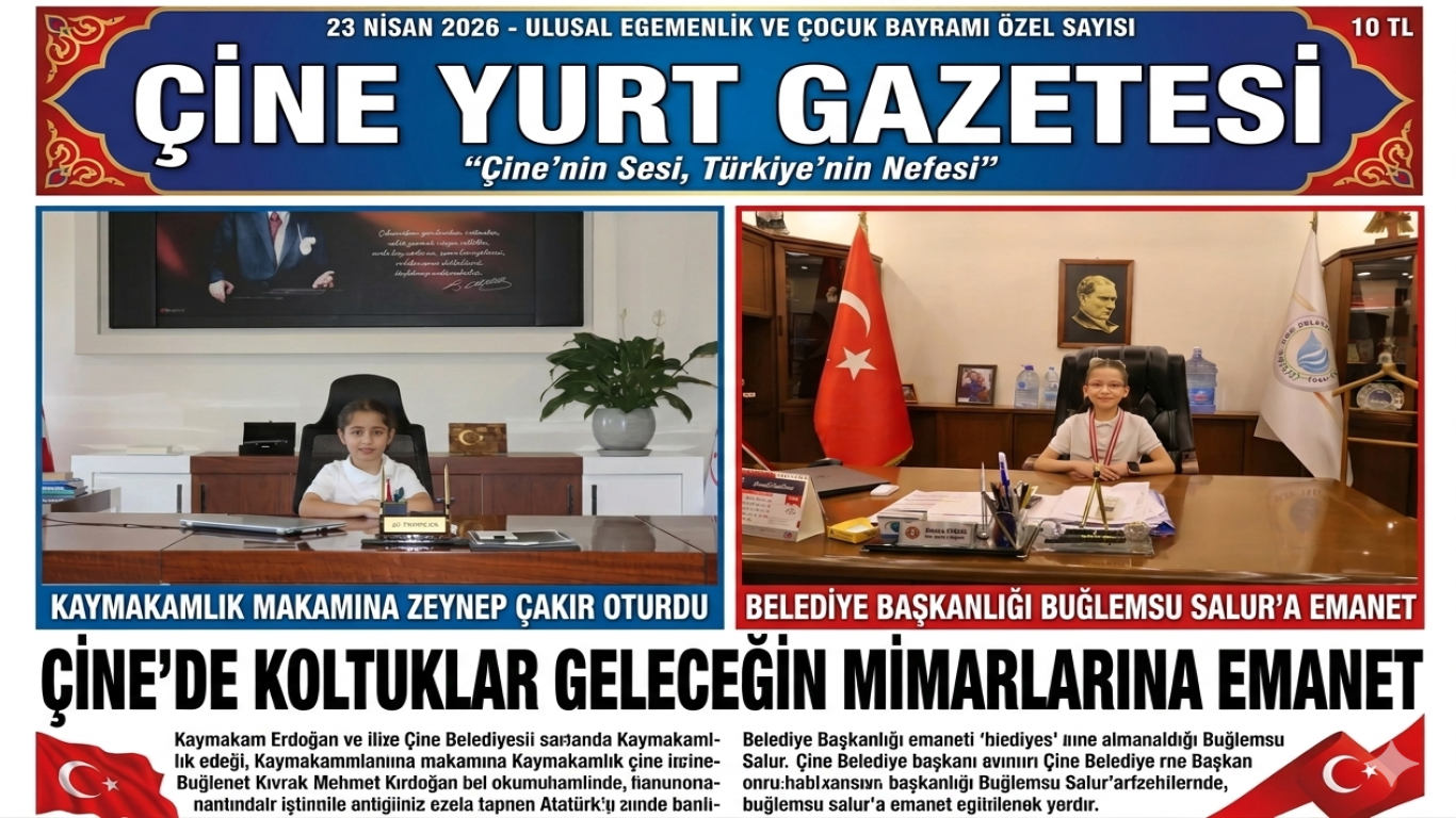 Çine’de Koltuklar Geleceğin Mimarlarına Emanet: Çocuklar Makam Başında!