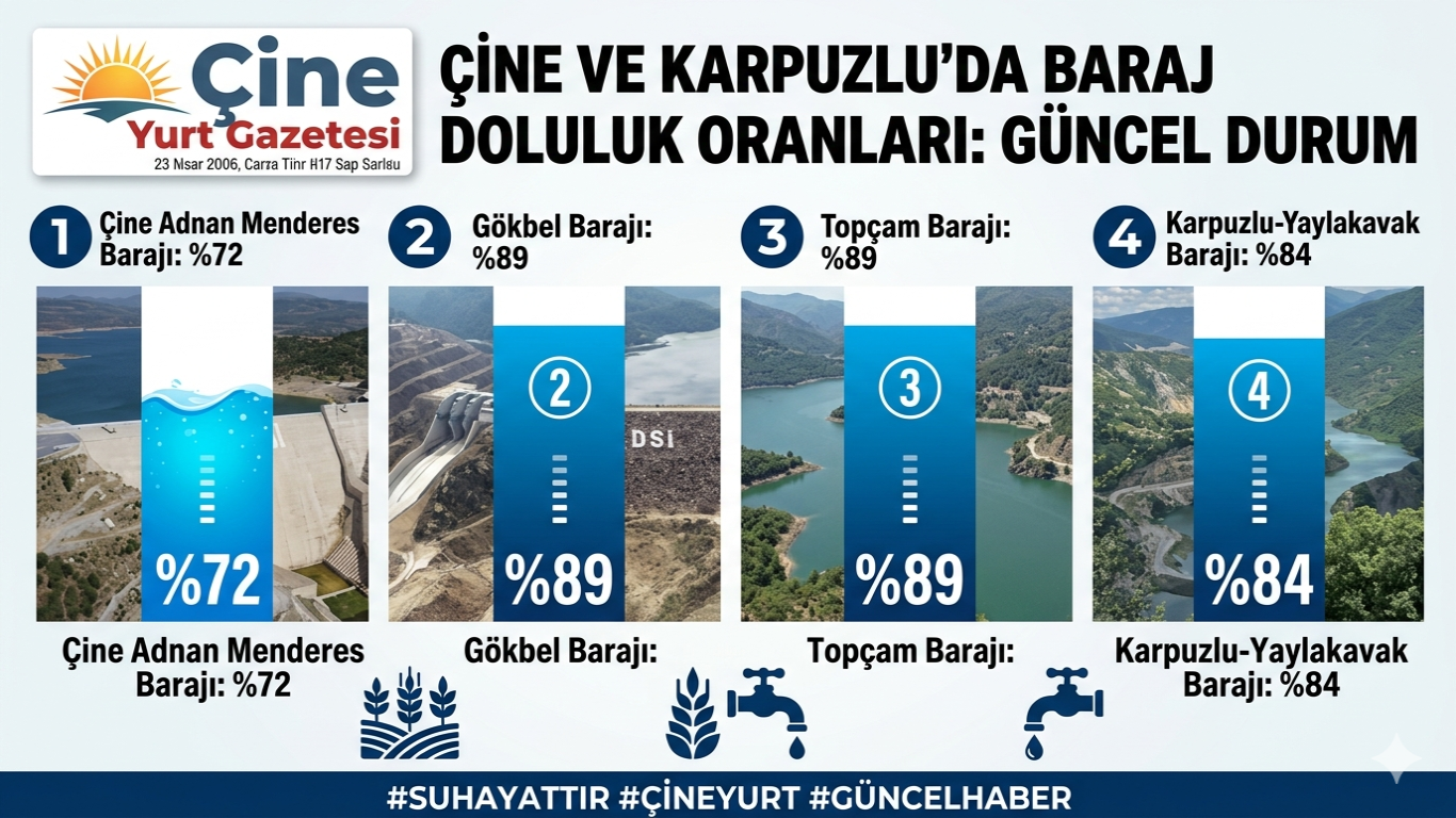 Aydın’ın Mavi Altın Rezervi Yüz Güldürüyor: Çine ve Karpuzlu Barajlarında Son Durum