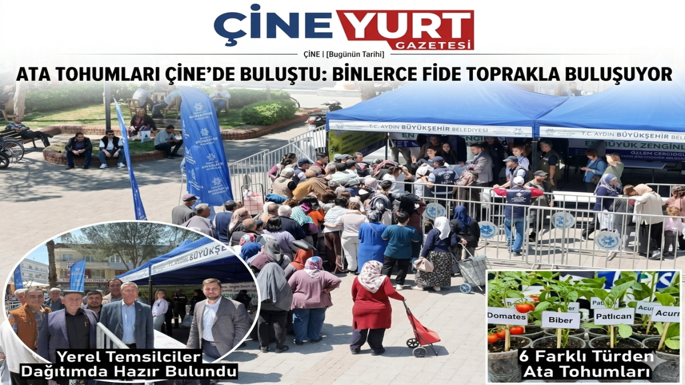 ATA TOHUMLARI TOPRAKLA BULUŞUYOR: ÇİNE’DE BÜYÜKŞEHİR’DEN FİDE SEFERBERLİĞİ