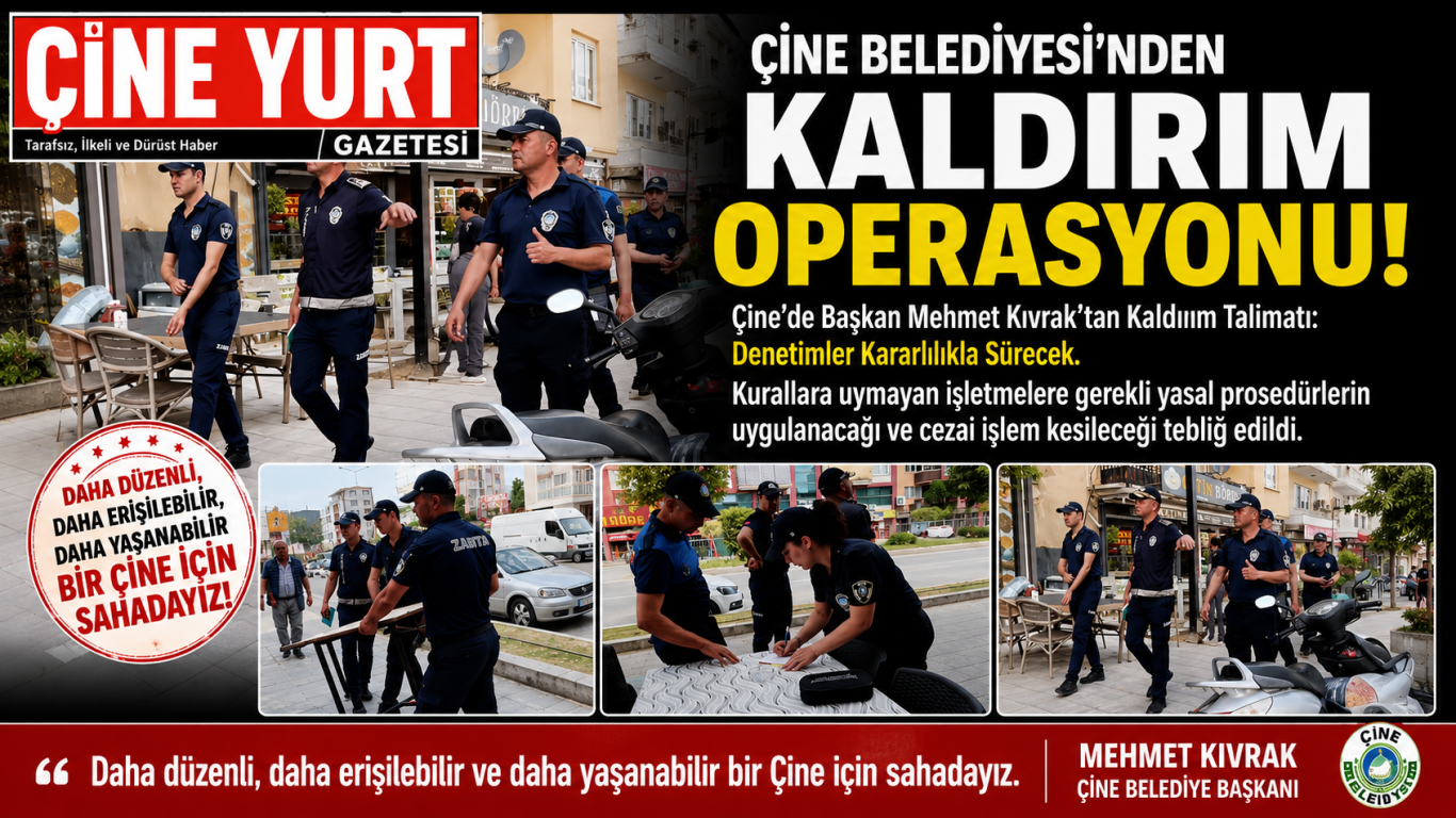 Çine'de Başkan Mehmet Kıvrak’tan Kaldırım Talimatı: Denetimler Kararlılıkla Sürecek