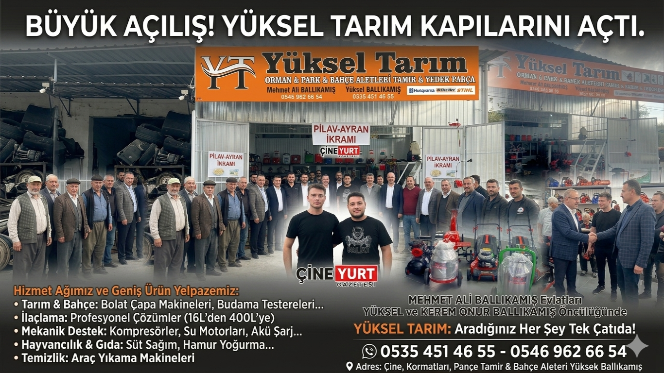 Çine Çiftçisine Büyük Müjde: Yüksel Tarım Geniş Ürün Yelpazesiyle Kapılarını Açıyor!