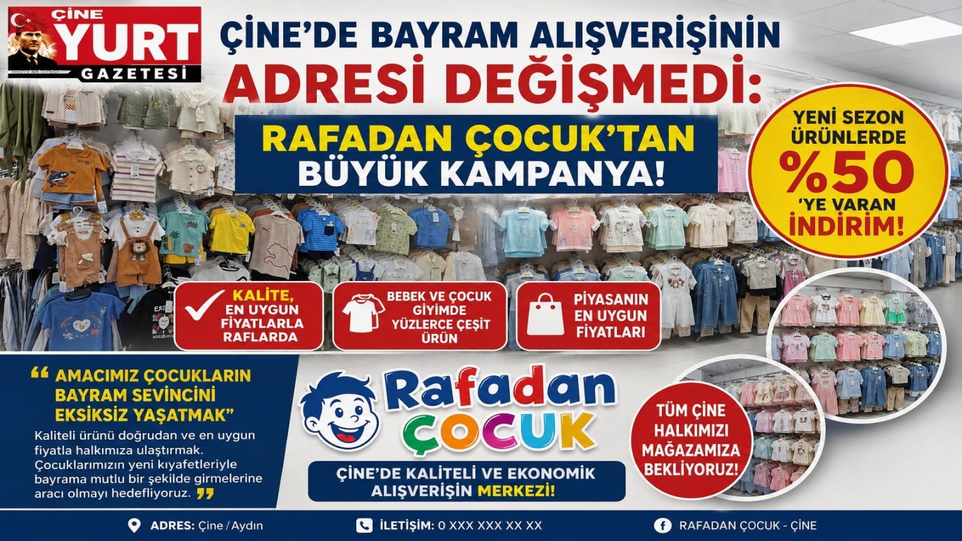 Çine’de Bayram Alışverişinin Adresi Değişmedi: Rafadan Çocuk’tan Büyük Kampanya!