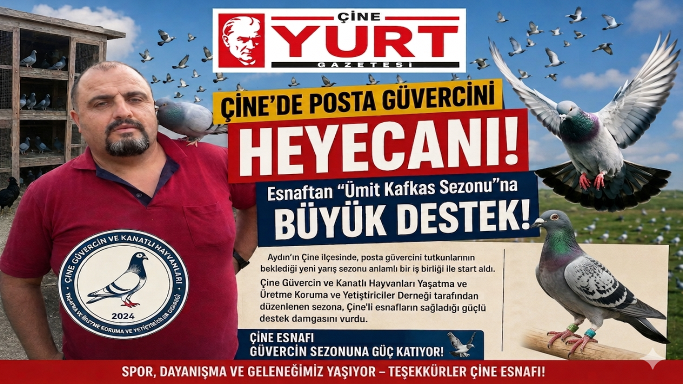 Çine’de Posta Güvercini Heyecanı: Esnaftan Ümit Kafkas Sezonunda Büyük Destek!