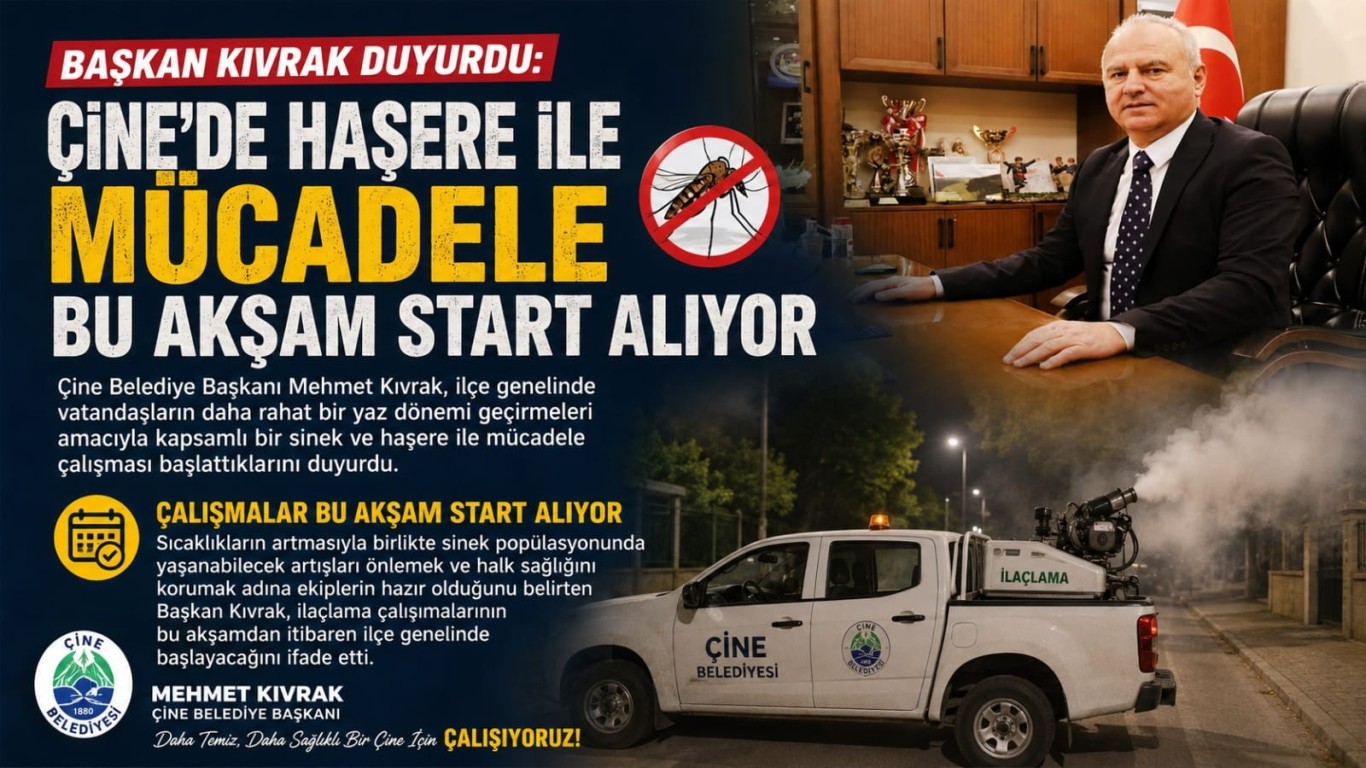 Başkan Kıvrak Duyurdu: Çine'de İlaçlama Başlıyor