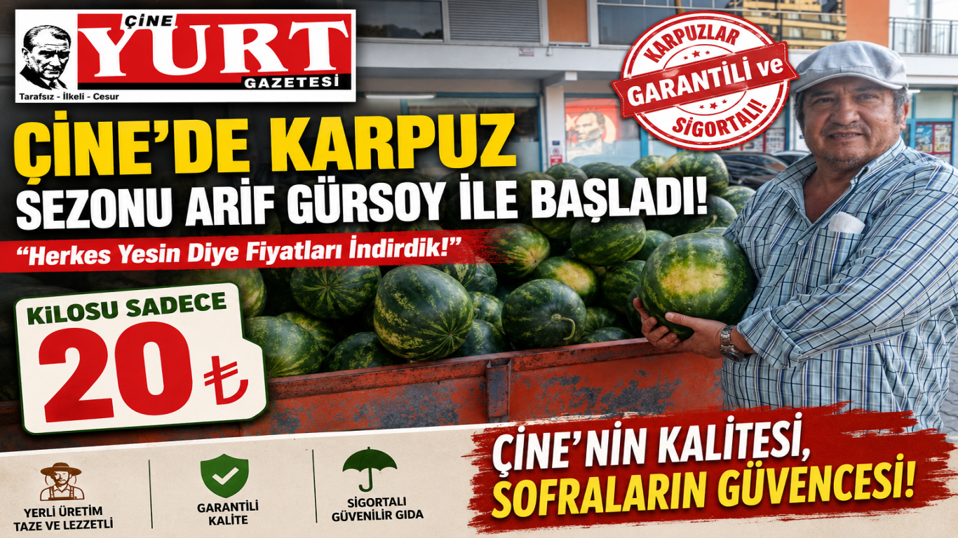 Çine’de Karpuz Sezonu Arif Gürsoy ile Başladı: Herkes Yesin Diye Fiyatları İndirdik!