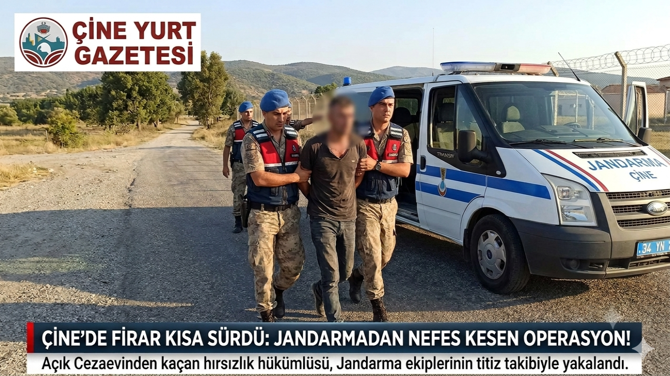 Çine’de Firar Kısa Sürdü: Jandarmadan Nefes Kesen Operasyon!