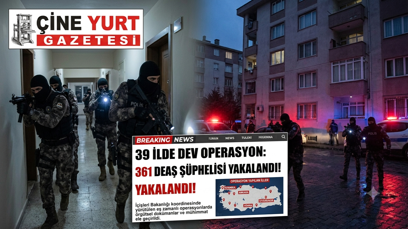 39 İlde Eş Zamanlı DEAŞ Operasyonu: 361 Gözaltı!