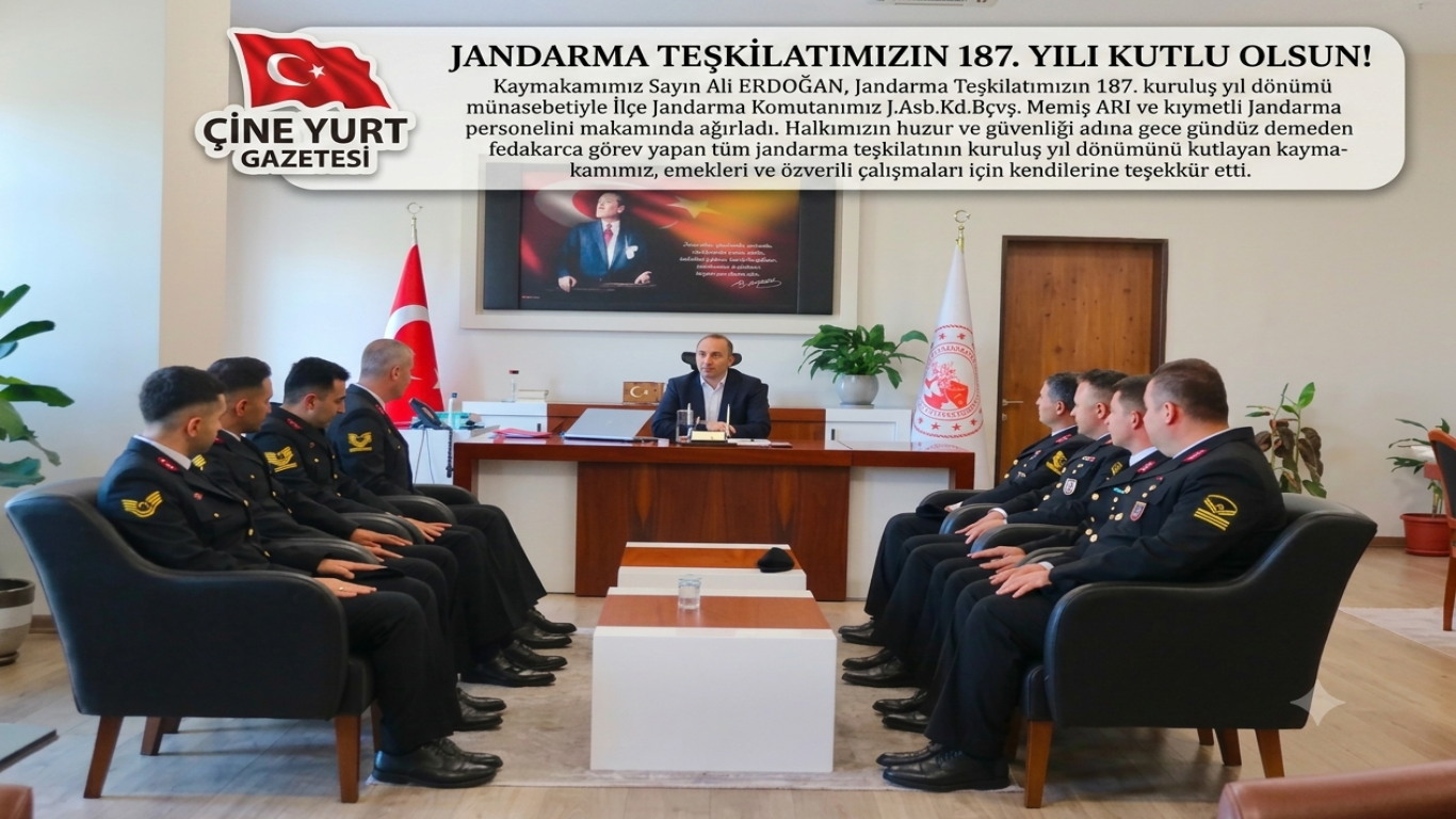 Çine’de Jandarma Teşkilatı’nın 187. Yılı Münasebet İle Kaymakam Erdoğan Komutanları Ağırladı