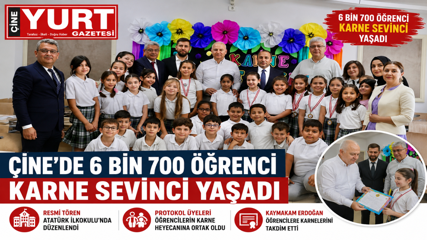 Çine’de 6 Bin 700 Öğrenci Karne Sevinci Yaşadı