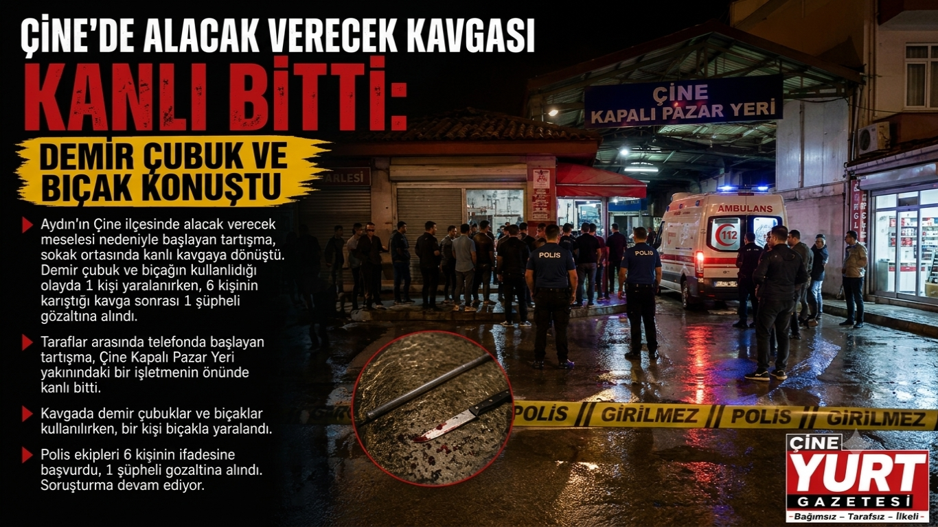 ÇİNE'DE ALACAK VERECEK KAVGASI KANLI BİTTİ: DEMİR ÇUBUK VE BIÇAK KONUŞTU
